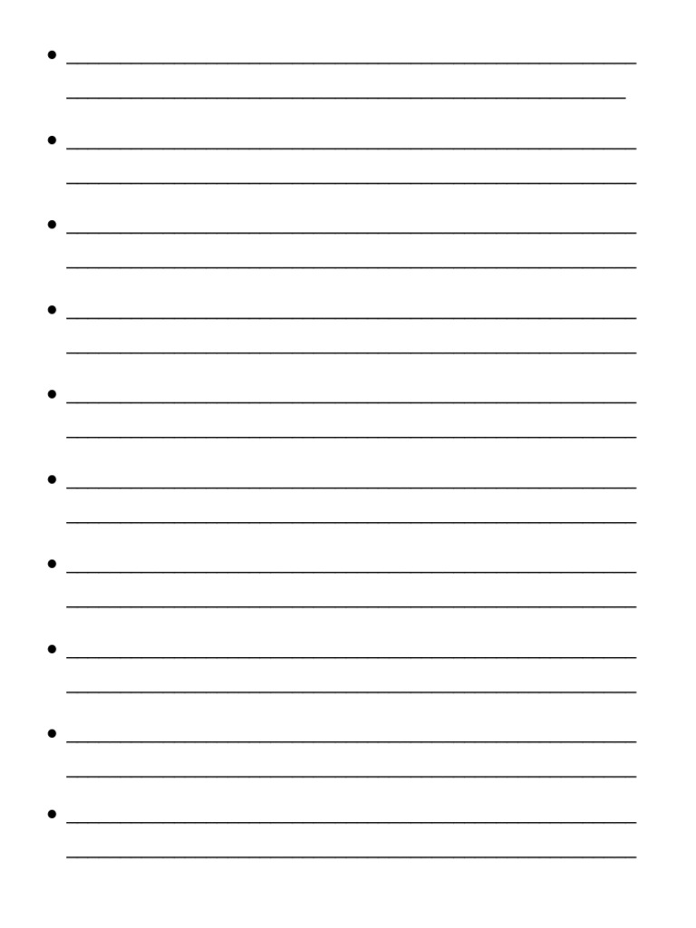 10 Bullet Point Sheet | PDF
