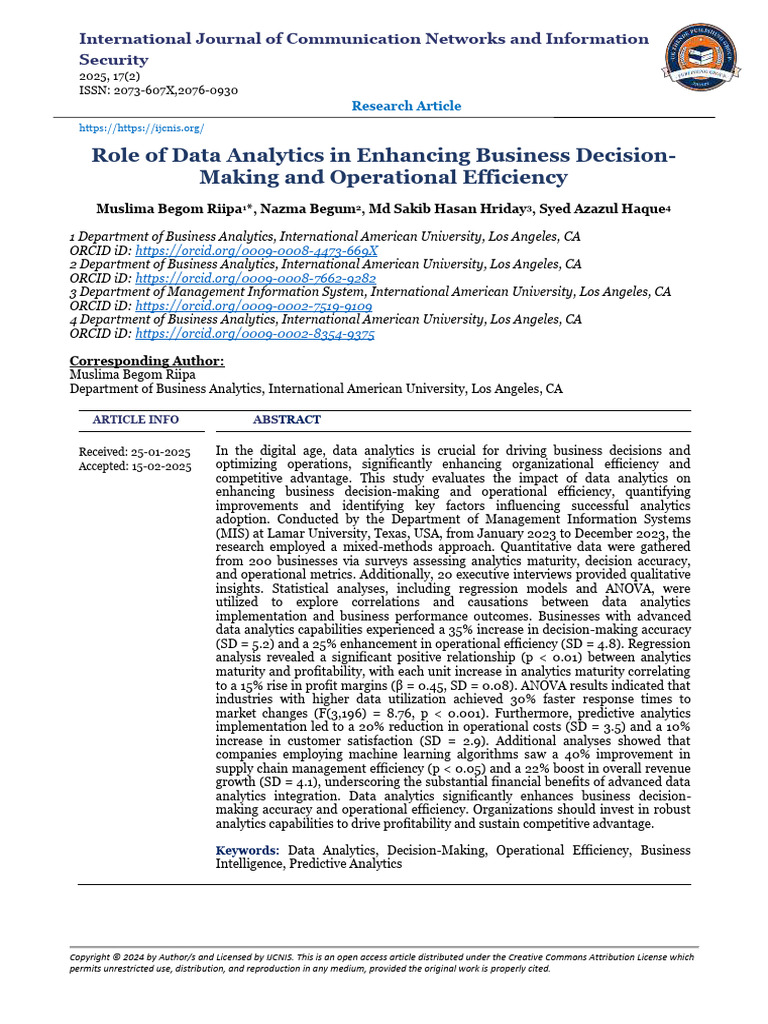 8005 ArticleText 17749 1 10 20250307 | PDF | Analytics | Data Analysis