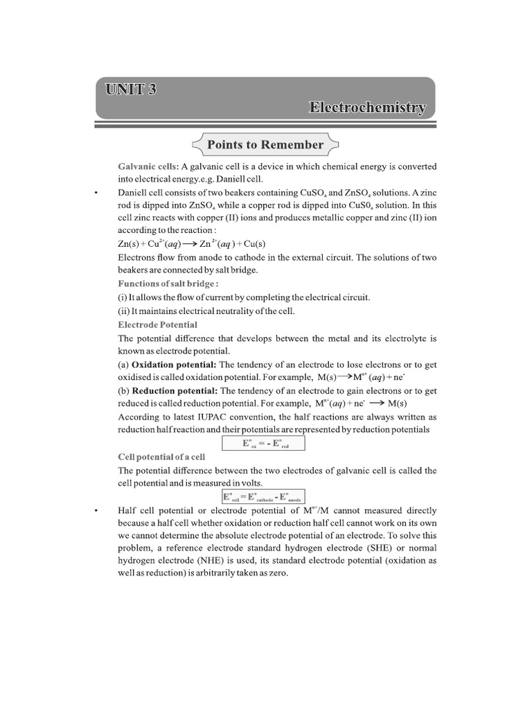 Electrochemistry | PDF | Anode | Redox