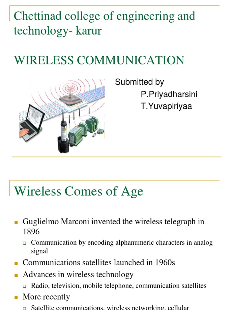 Chettinad College of Engineering and Technology-Karur Wireless ...