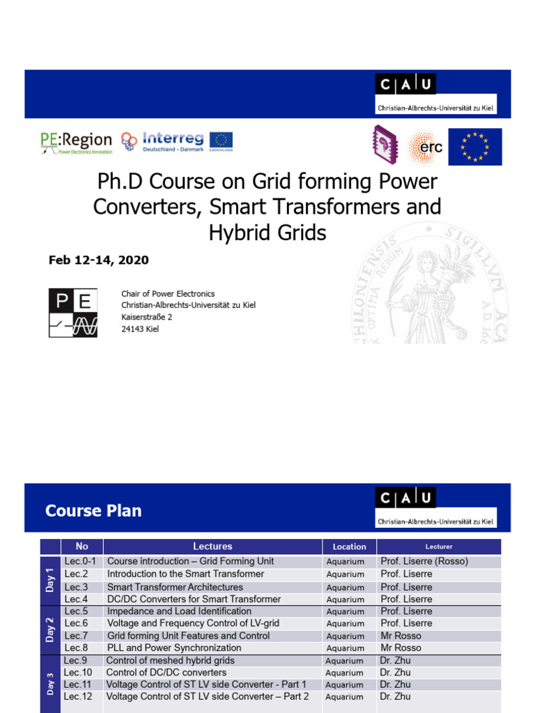 PhDCourse PE | PDF | Power Electronics | Electrical Grid