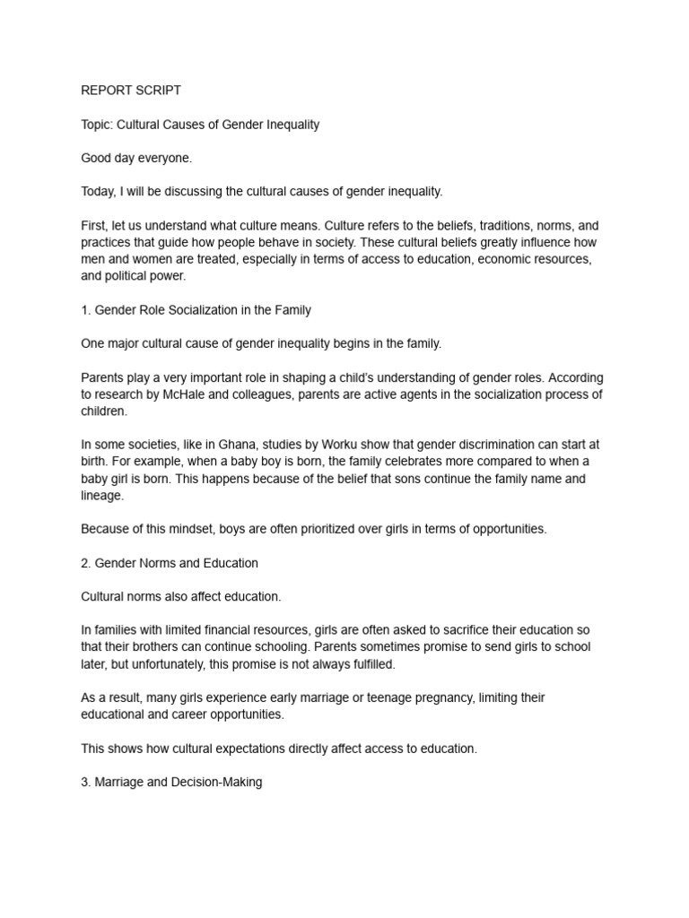 Gas Oral Report Script | PDF | Discrimination & Race Relations | Social ...