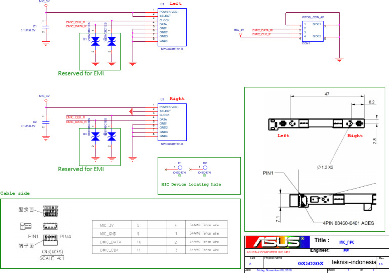 Reserved For EMI: Dmic - Data - R Dmic - CLK - R | PDF
