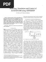 Modeling, Simulation and Control of D-Statcom Using Atp/Emtp