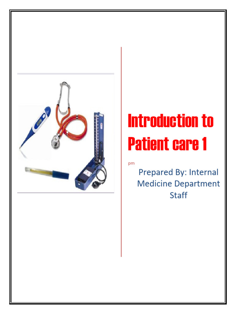 Introduction To Patient Care 1 Notes 2024 2025 | PDF | Pulse | Blood ...