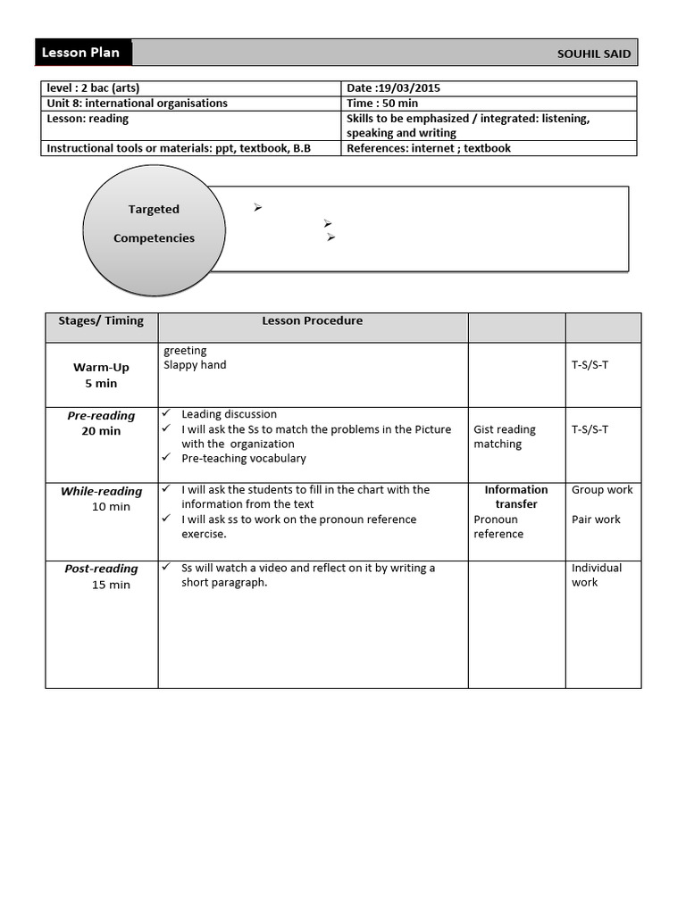 CC Z LPs MXT Lesson Plan Template | PDF