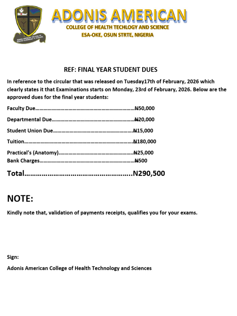 Student Dues | PDF