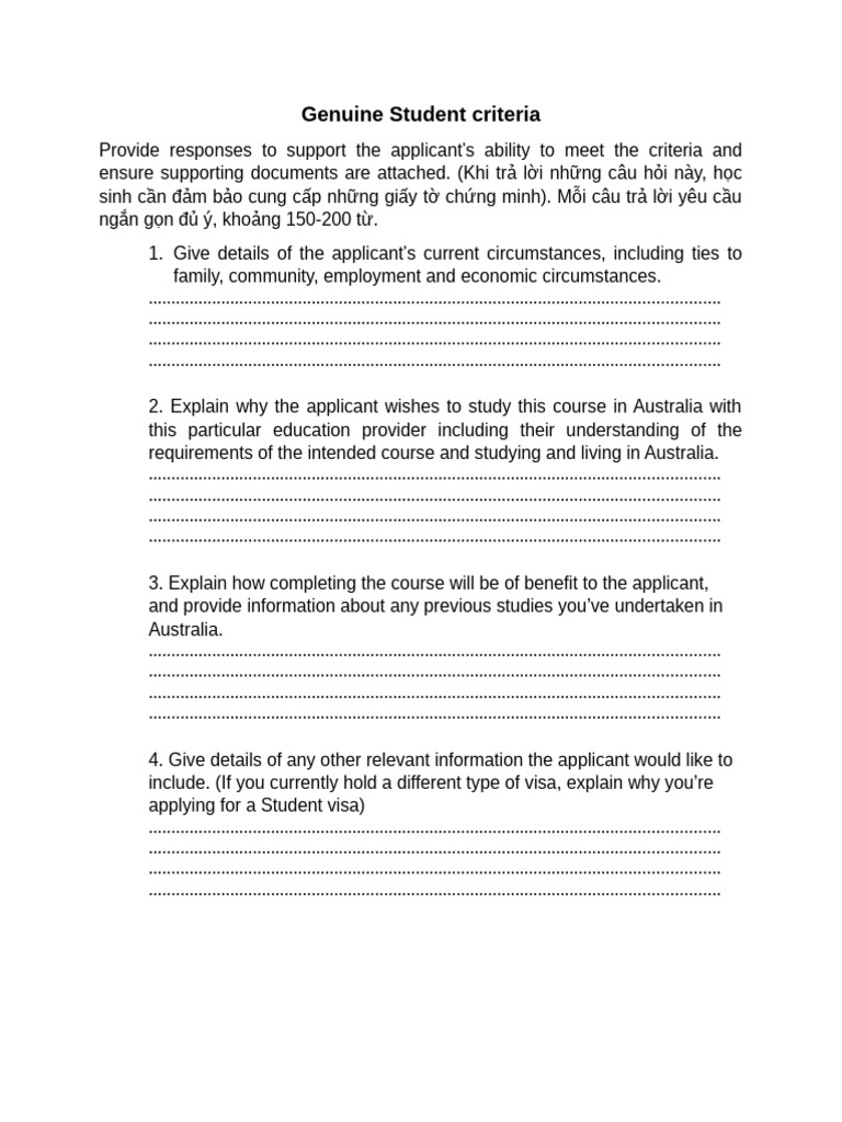 Genuine Student Criteria | PDF