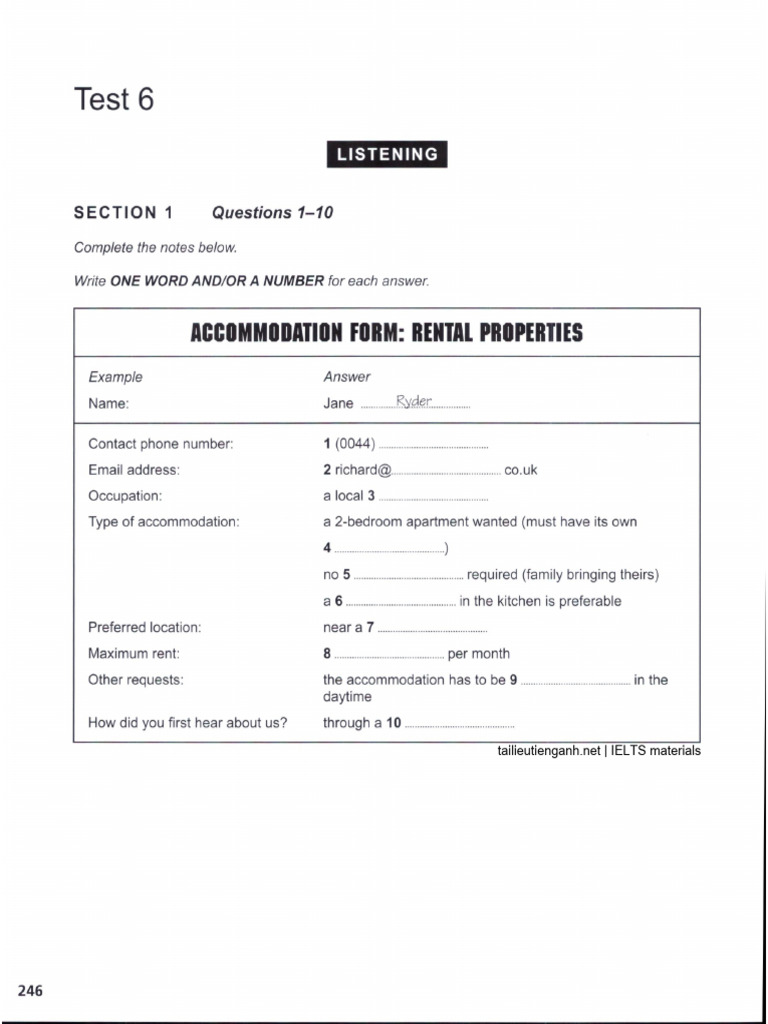 Test 6 Listening | PDF