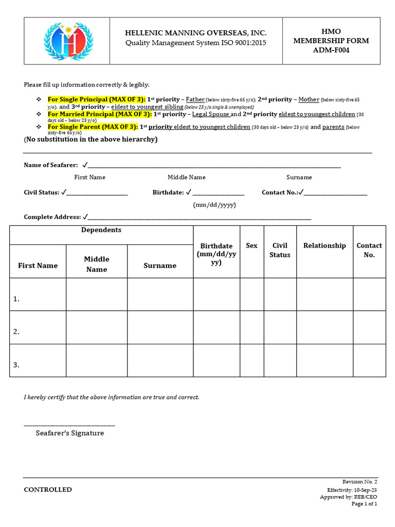 New Valucare Forms | PDF | Interpersonal Relationships | Kinship And ...