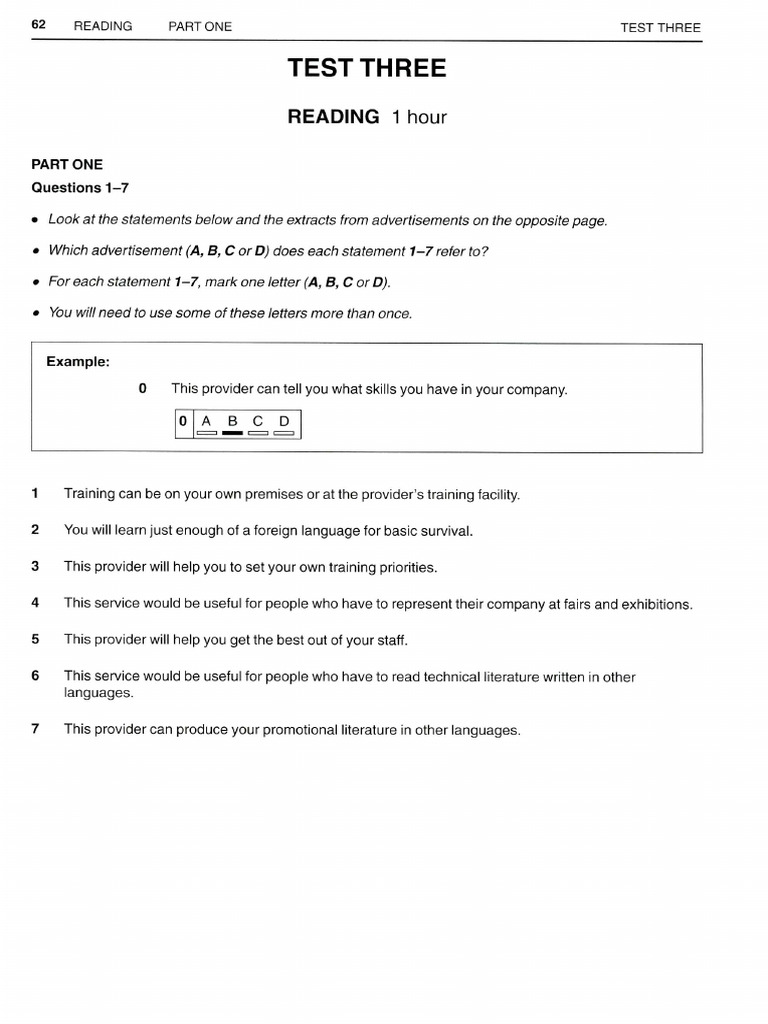 Test Three Reading | PDF
