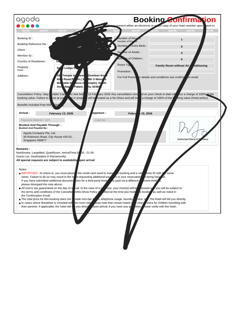 Confirmation Accommodation 260301 214549 | PDF | Hotel