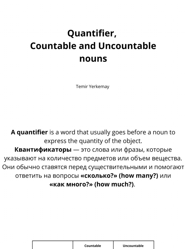 Quantifier, Countable and Uncountable Nouns - 20260225 - 103137 - 0000 ...