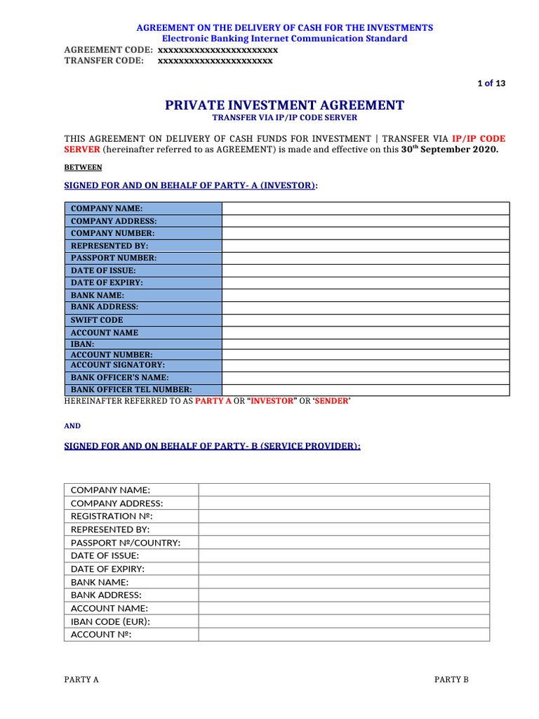 Doa of Ipip Transfer Blank | PDF
