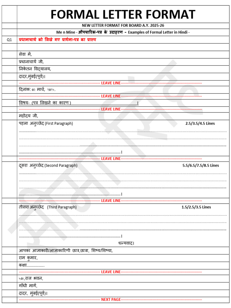 Board Format - Formal and Informal | PDF