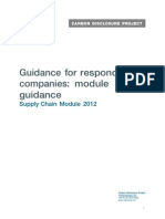 Guidance For Responding Companies: Module Guidance