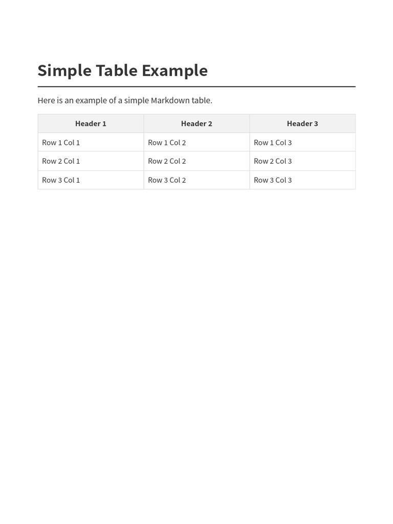 Pdf1 Simple Table | PDF