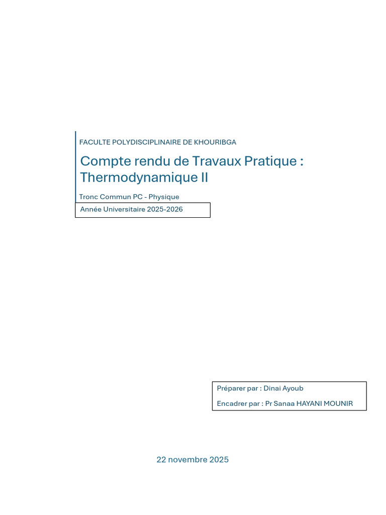 TP Final Thermo | PDF | Turbine | Chaleur