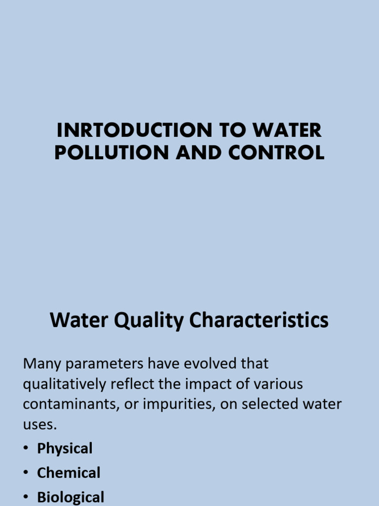 Water Pollution and Control | PDF | Water Pollution | Water