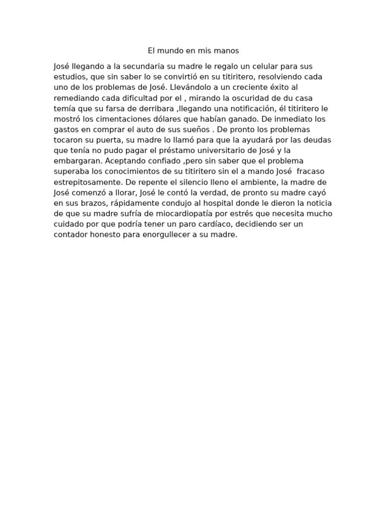 El Mundo en Mis Manos | PDF