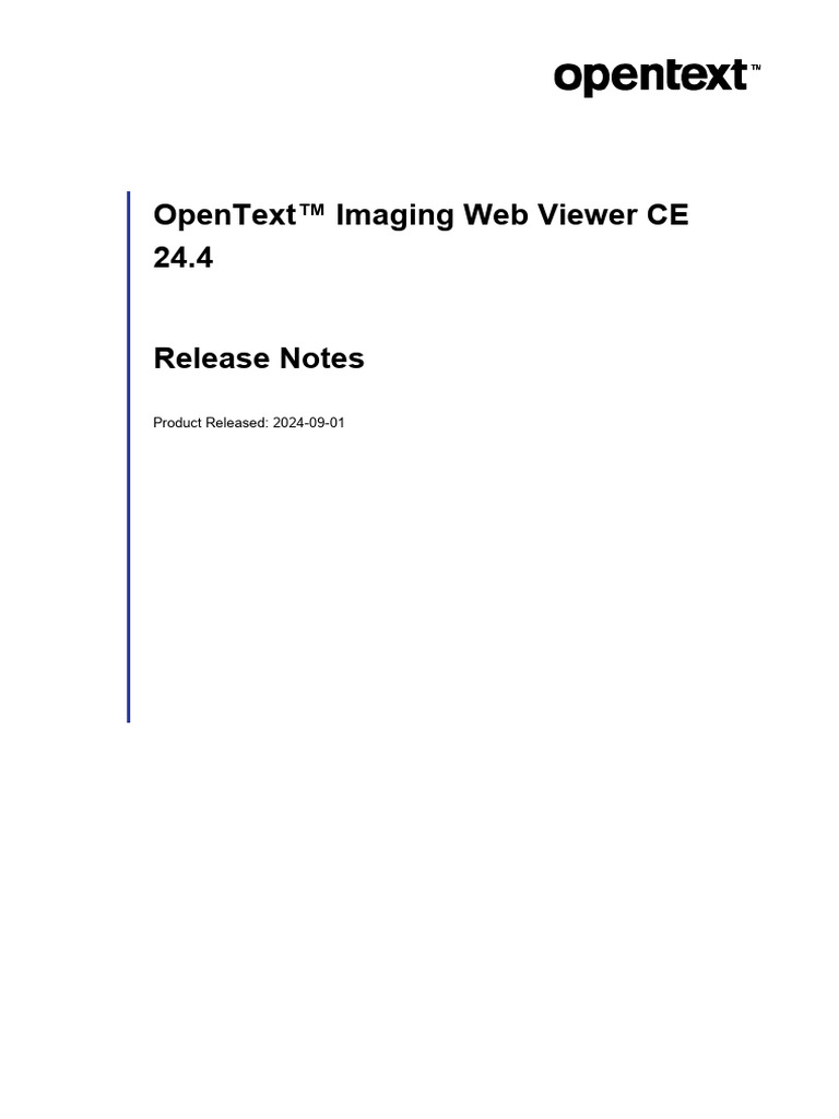 OpenText Imaging WebViewer CE 24.4 Release Notes | PDF | Virtualization ...