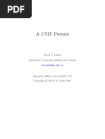 A UNIX Primer: David A. Clarke Saint Mary's University, Halifax NS, Canada