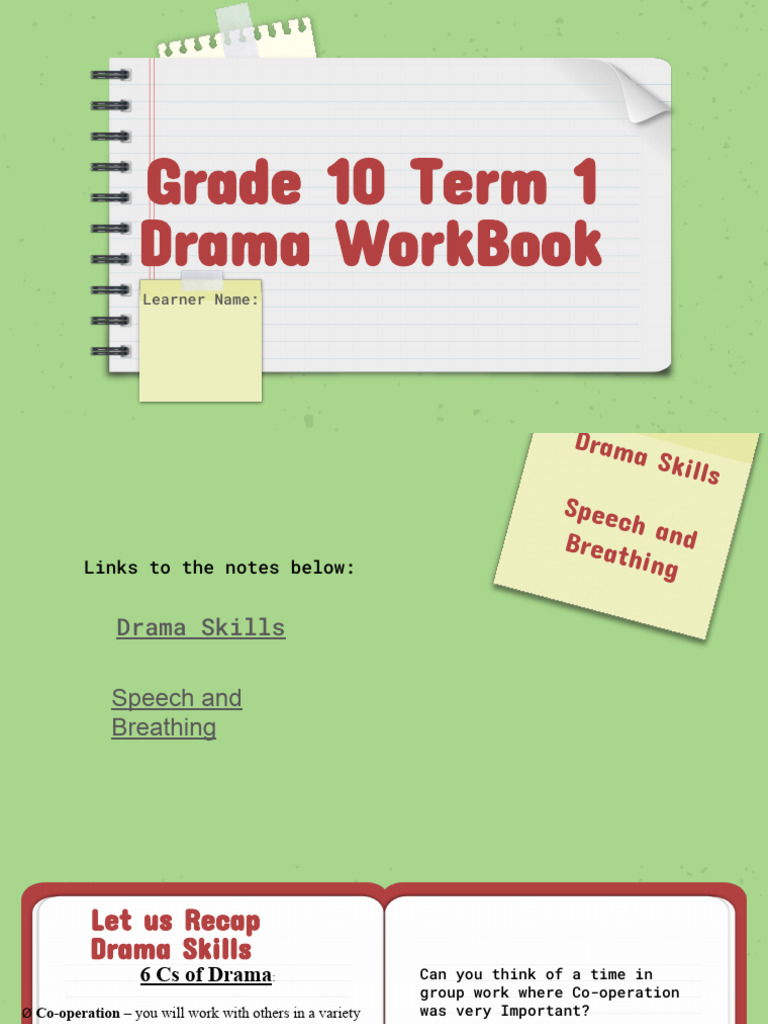Term 1 Intro To Drama Book 2 | PDF | Human Voice | Mouth