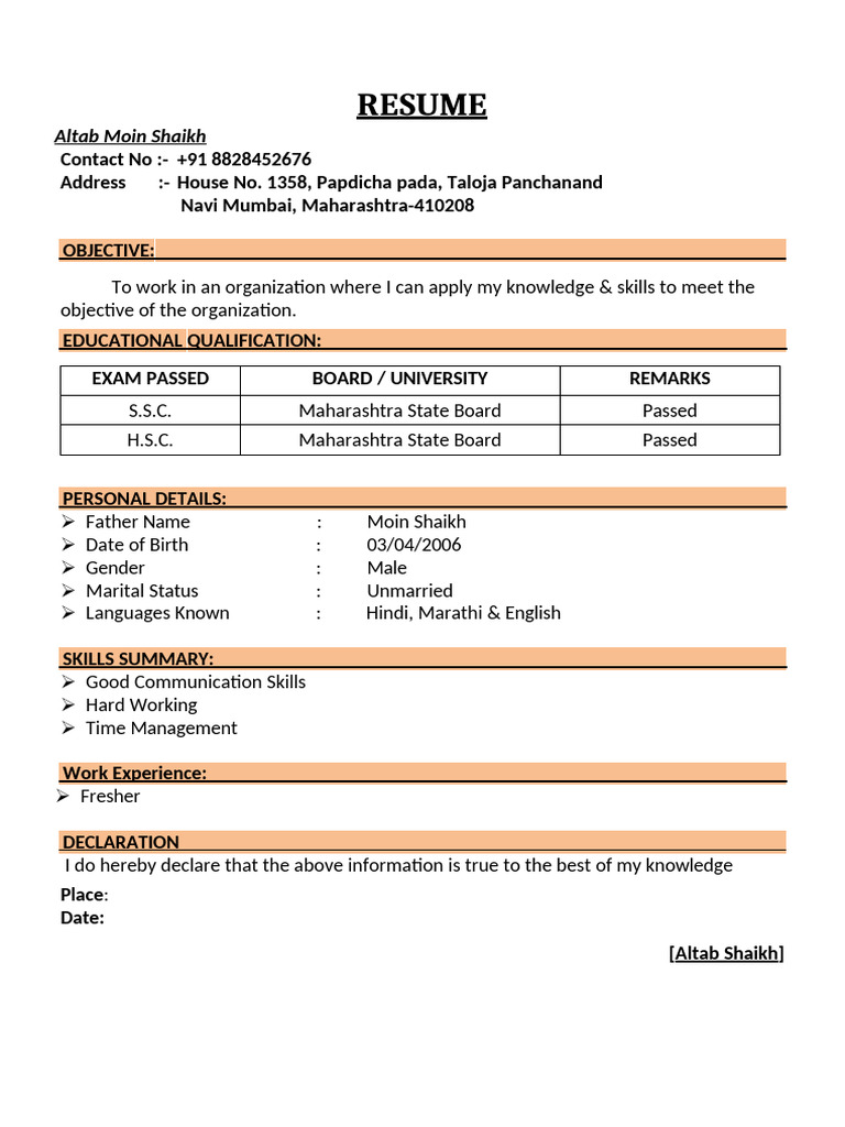 Altaf Resume3 | PDF