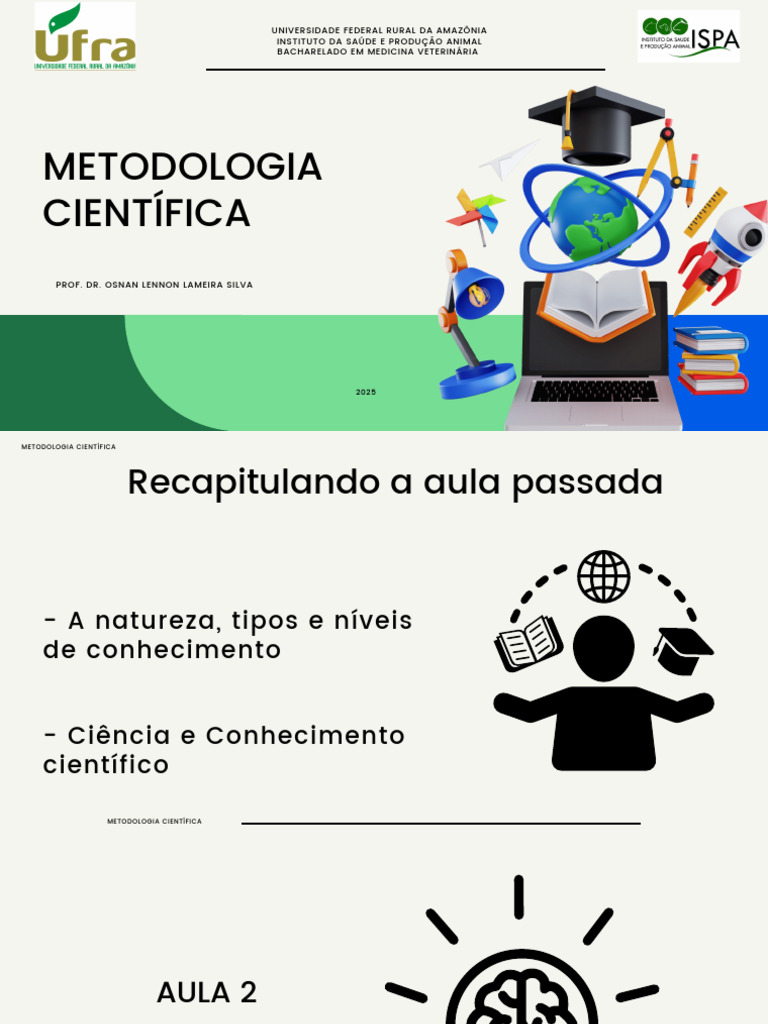 Aula 2 Metodologia Cientfica - Mtodos Cientficos | PDF | Método ...
