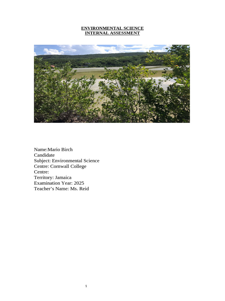 Environmental Science Final Draft | PDF