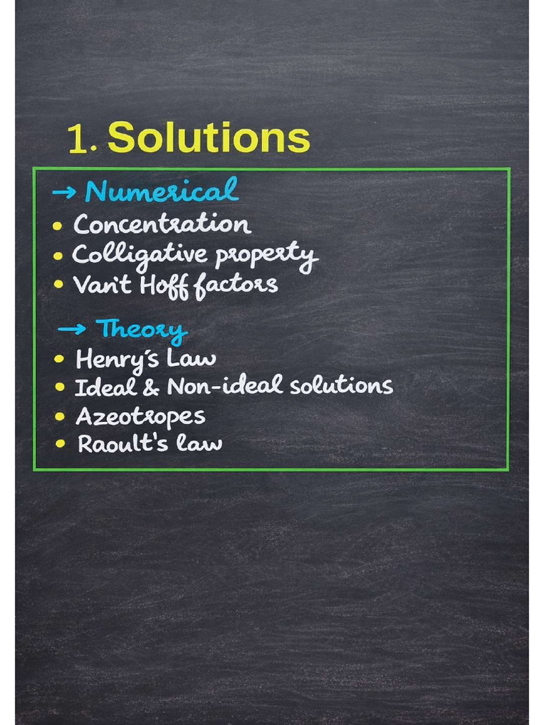 Chem Imp Topics Chapterwise | PDF