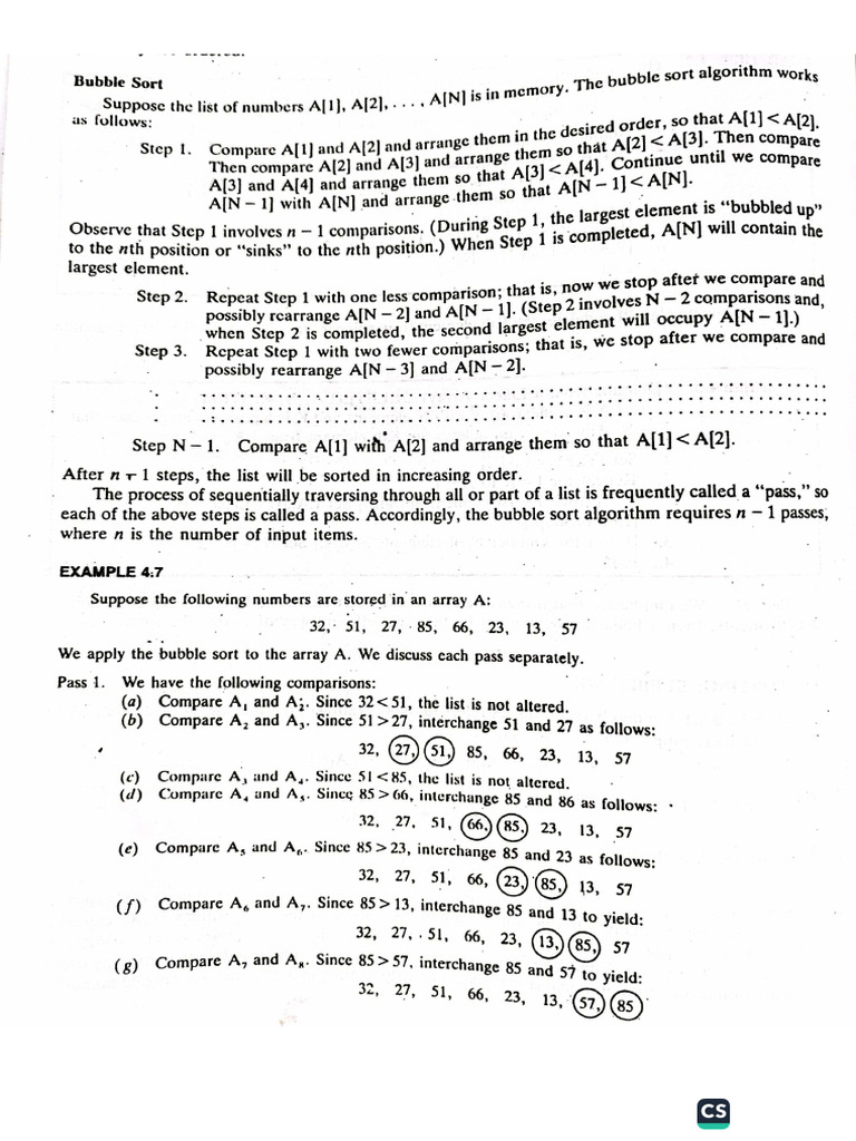 Bubble Sort Algorithm | PDF