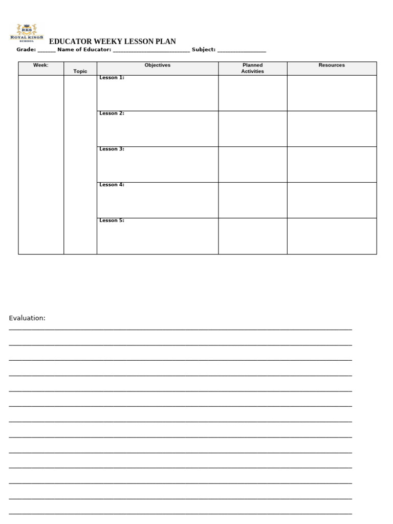 Rks Lesson Plan | PDF
