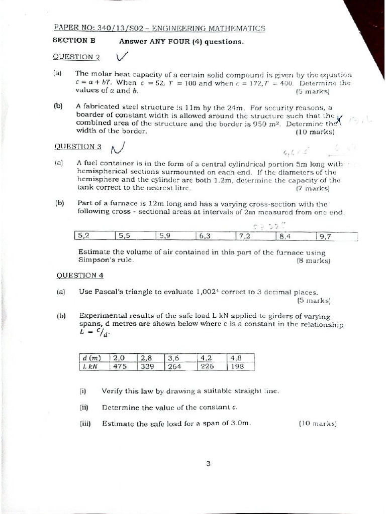 Mathematics Q Paper | PDF