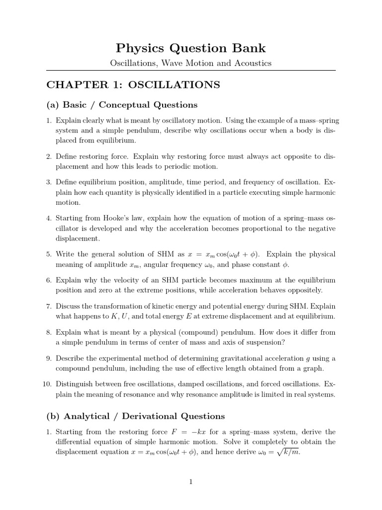Lecture Waves and Oscillation-2 | PDF | Waves | Oscillation