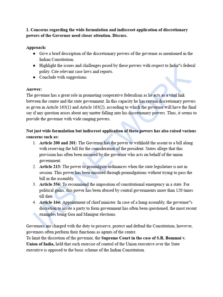 Model Answer 18-6-23 | PDF | Legislation | Committee
