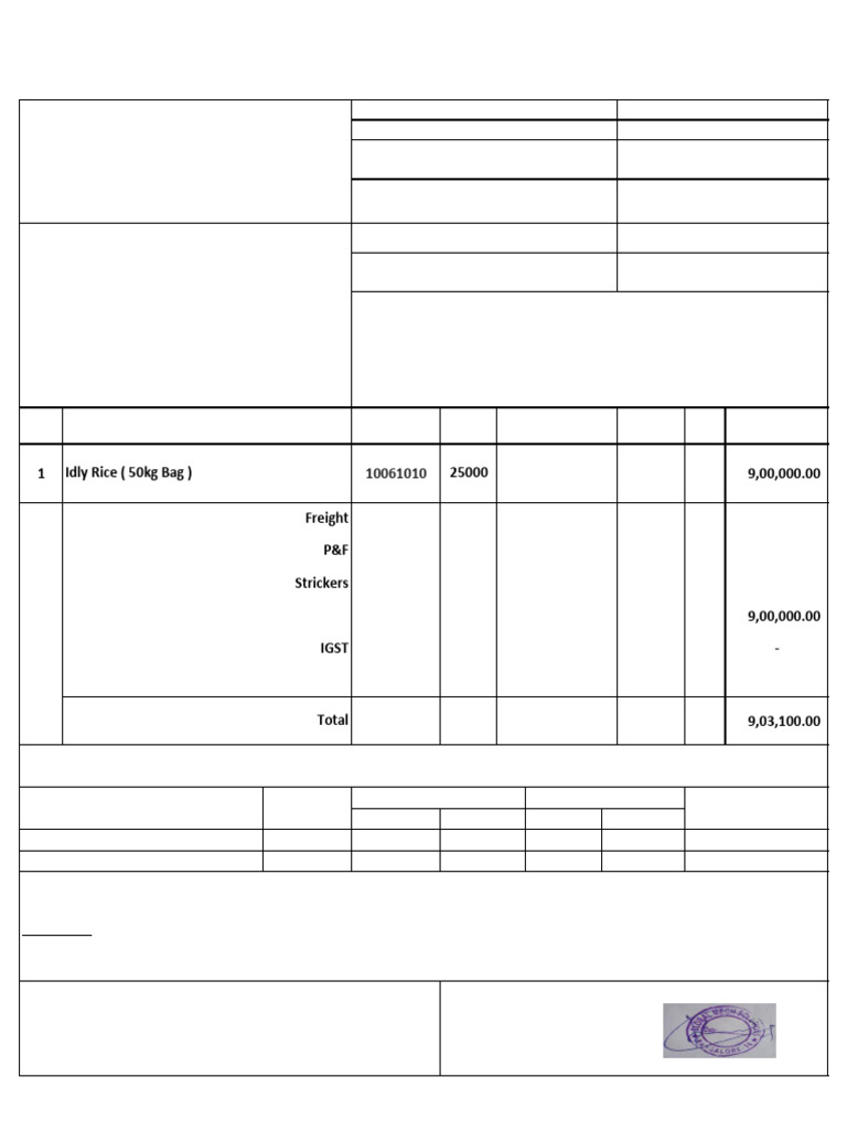GMS - 25T - Idly Rice-Kuppam - Tax Invoice - 26 | PDF | Invoice | Taxation