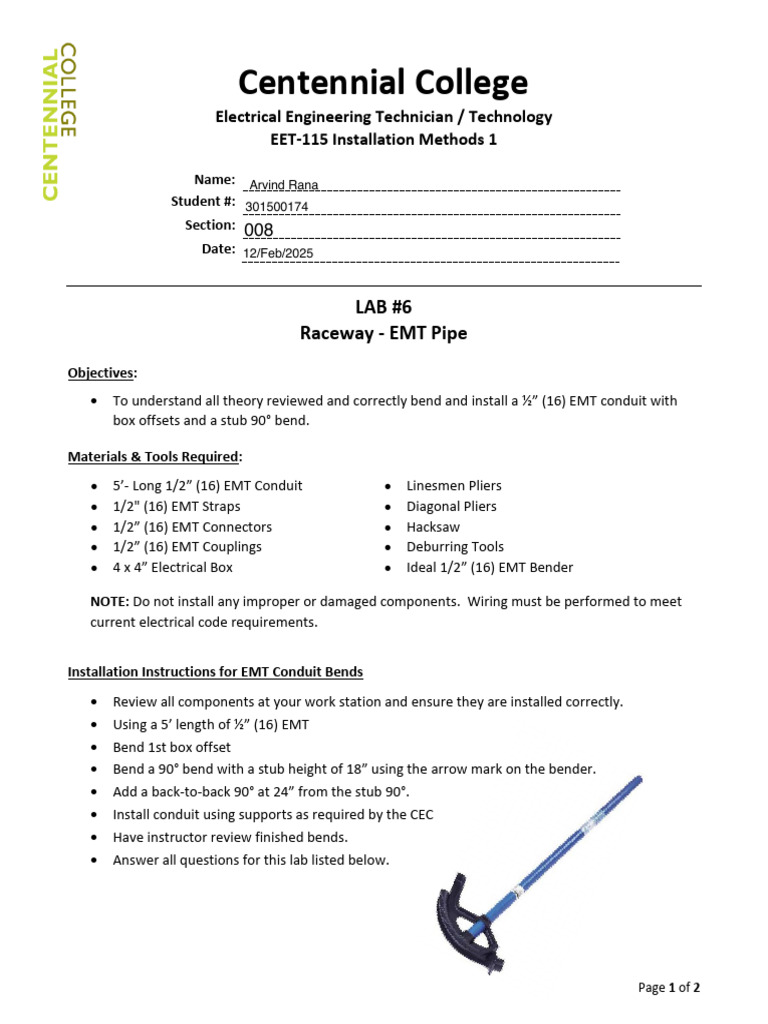 Lab66 Instrumentation | PDF | Wire | Electrical Components