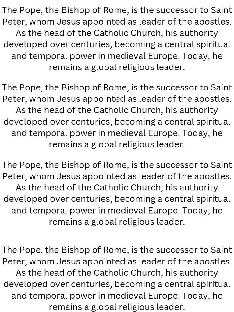 The History of The Pope | PDF