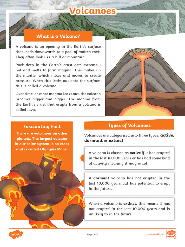 T TP 1697640172 Volcanoes Fact File Ver 2 | PDF | Volcano | Magma