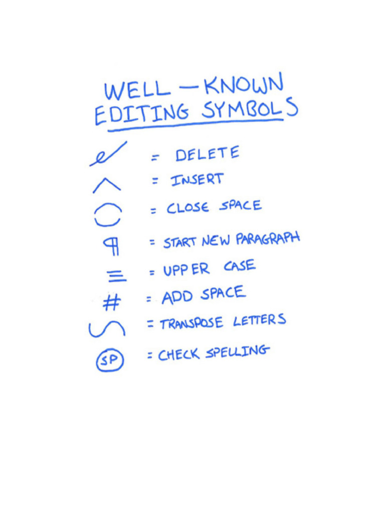 Editing Symbols | PDF