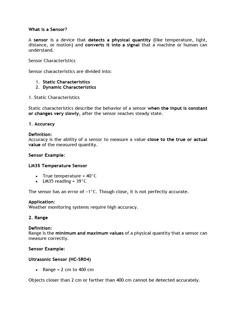 Unit 2 Part 1 1 | PDF | Sensor | Accuracy And Precision