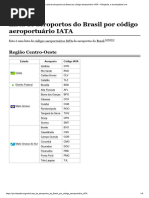 Códigos ICAO e IATA dos Aeroportos Brasileiros | PDF | Aviação