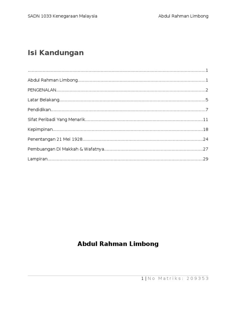 Haji Abdul Rahman Limbong Info Pdf