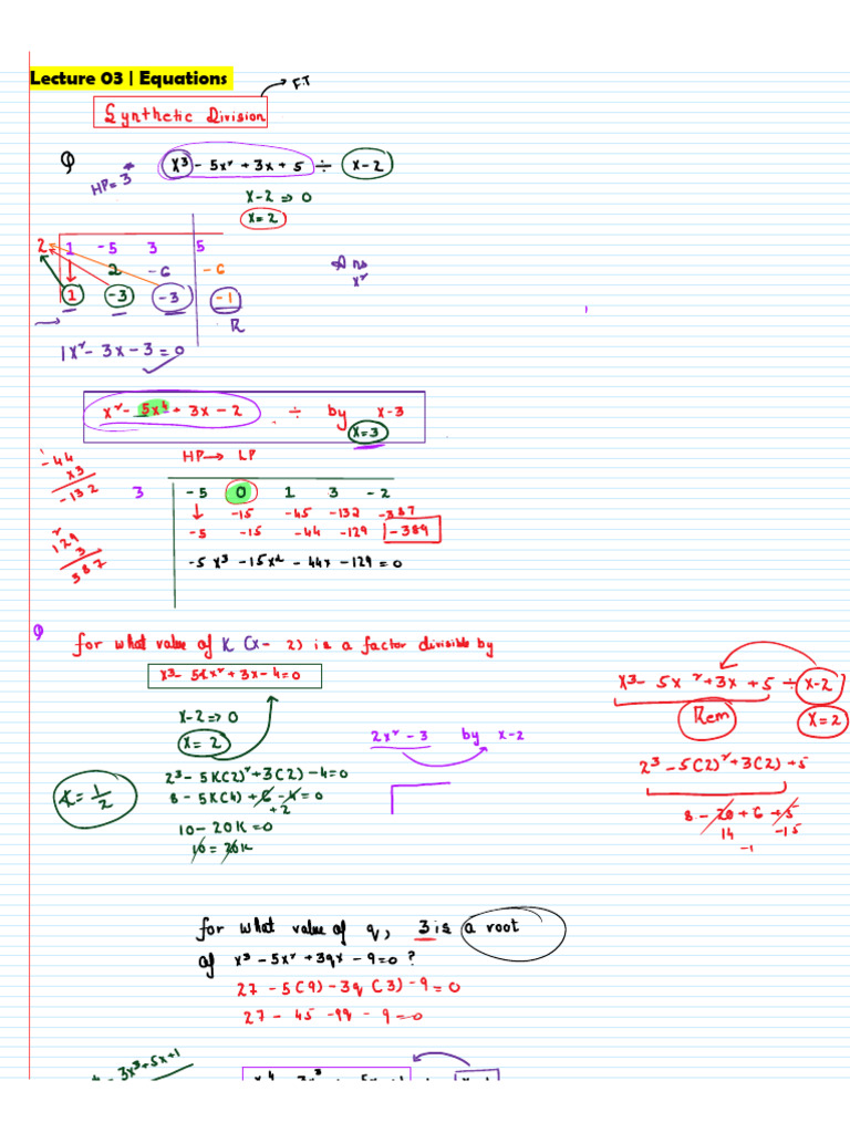 Equations Lecture 03 2 | PDF