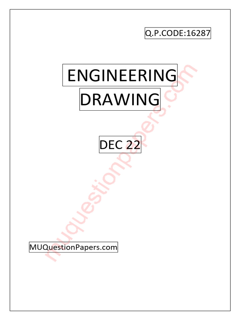 Be First Year Engineering Semester 2 2022 December Engineering Graphics ...