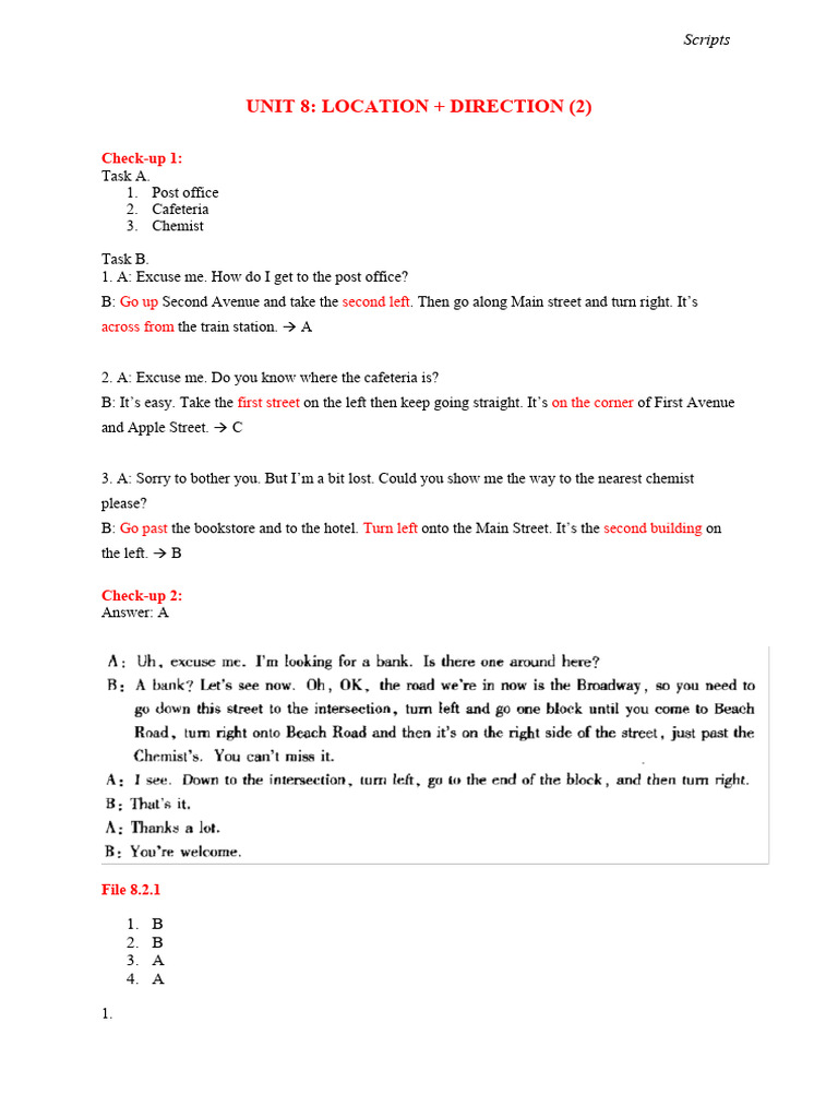 L2 U8 (2) Key+scripts | PDF