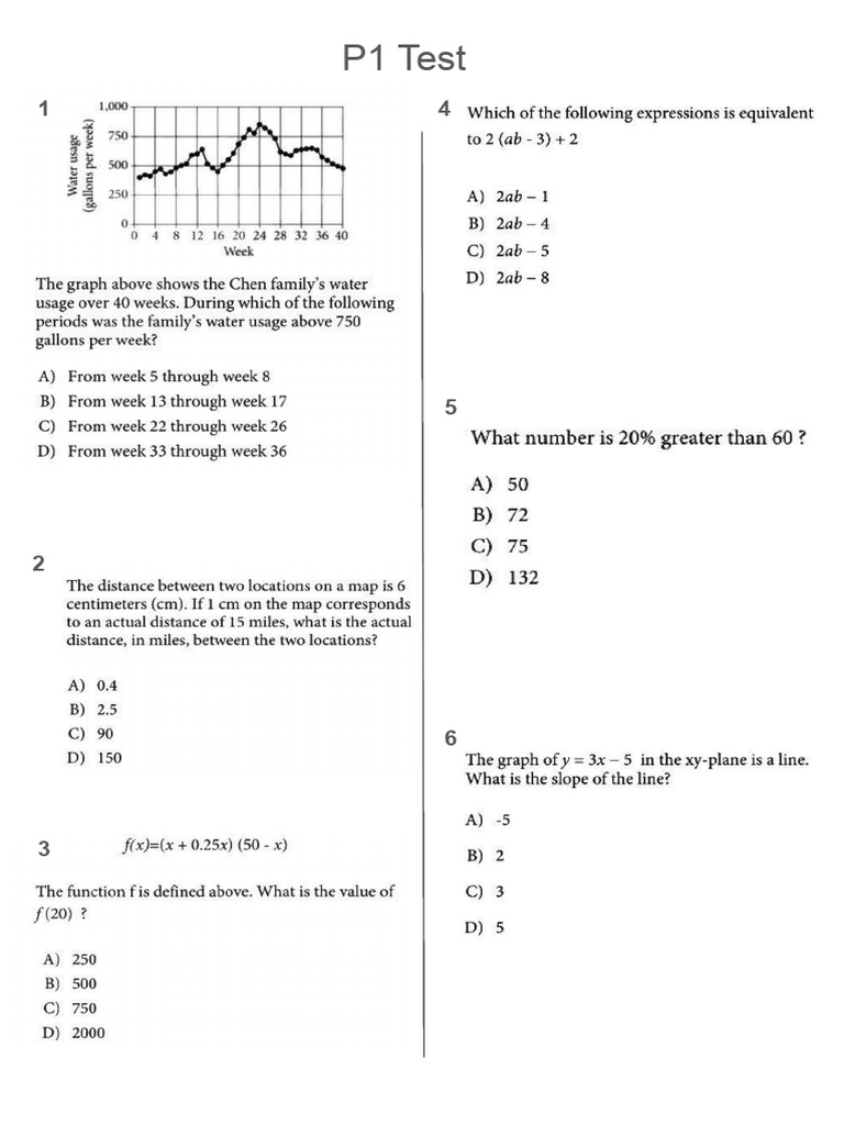 P1 Sat Test | PDF