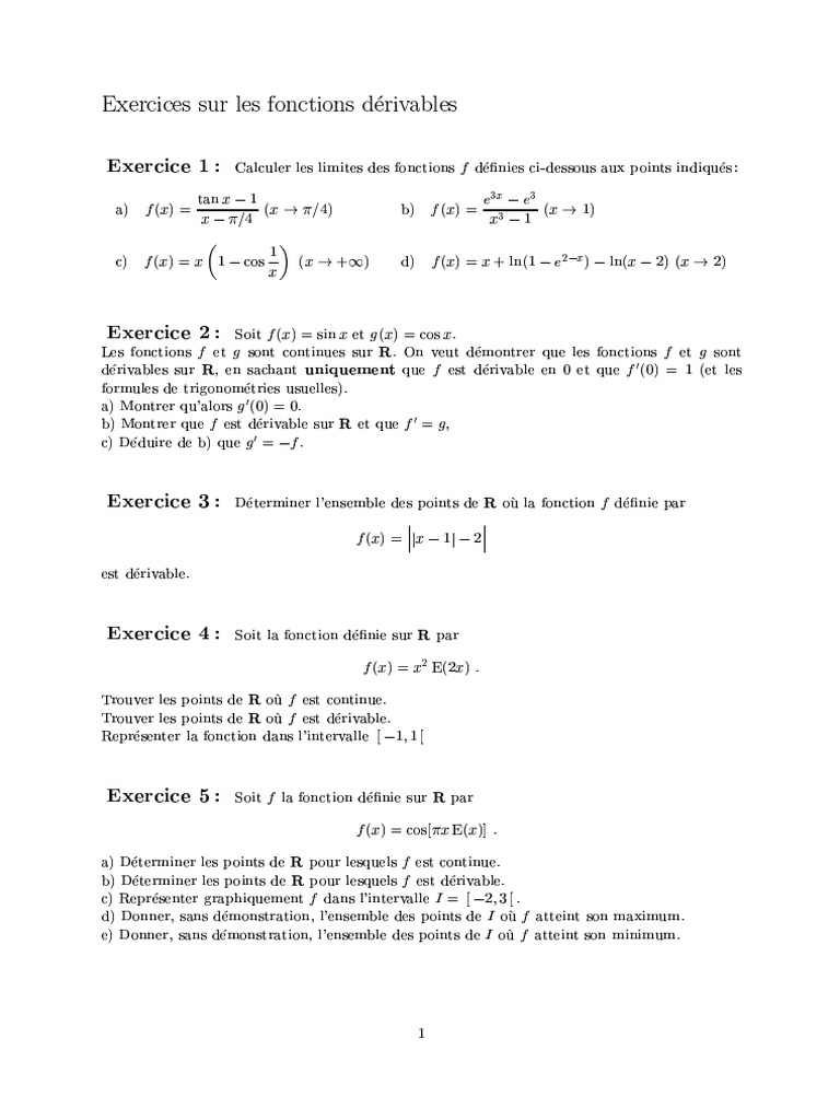 Derivabilite | PDF