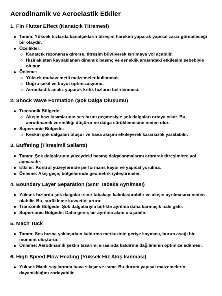 Fin Flutter Effect (Kanatçık Titremesi) | PDF